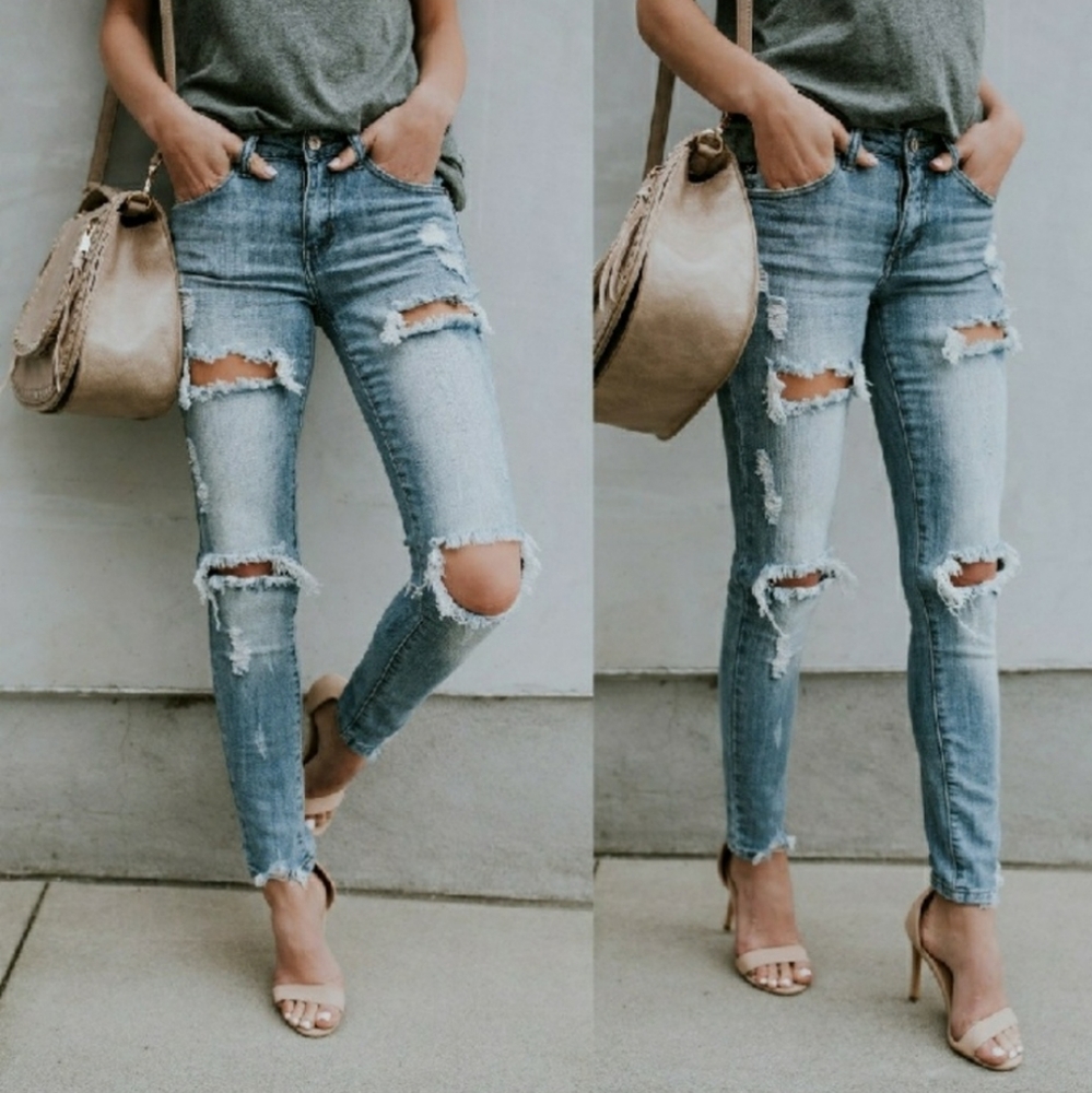 KANCAN Distressed Jeans - Picture 2 of 7